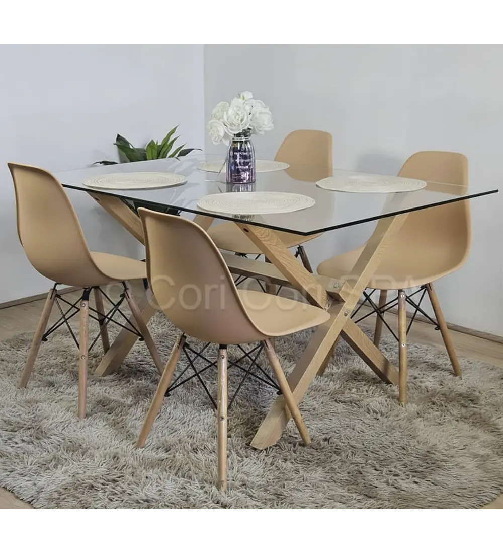 Comedor Medlock 130x80cm + 6 Sillas Eames