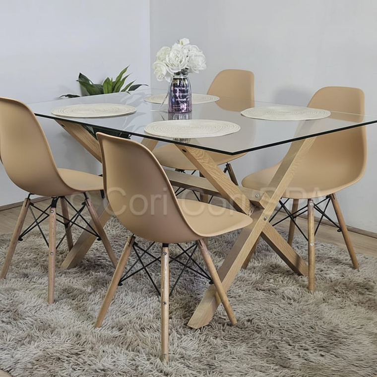 Comedor Medlock 140 x 90cm + 6 Sillas Eames  11