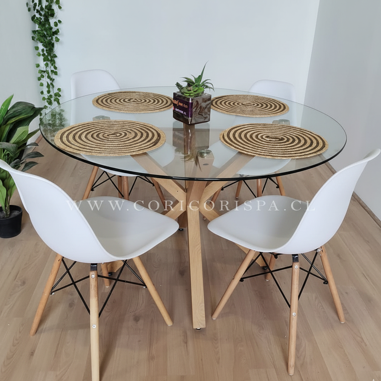Comedor Warwick 120cms + 4 Sillas Eames  4