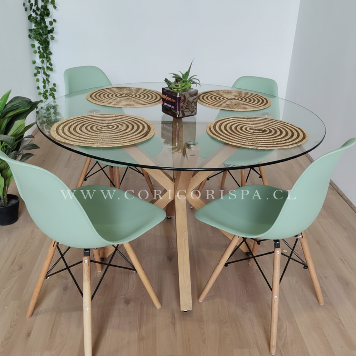 Comedor Warwick 120cms + 4 Sillas Eames  10