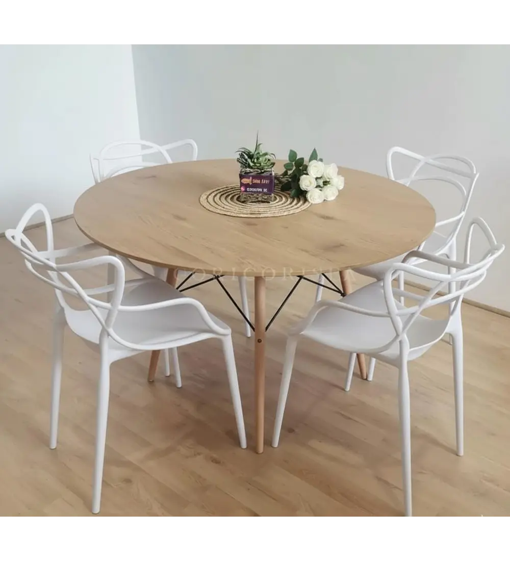 Comedor Mesa Wood 120cms + 4 Sillas Master 