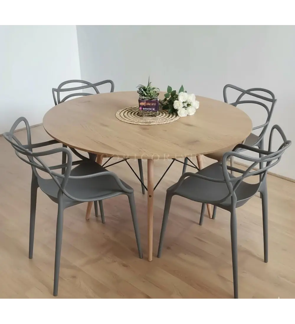 Comedor Mesa Wood 120cms + 4 Sillas Master 