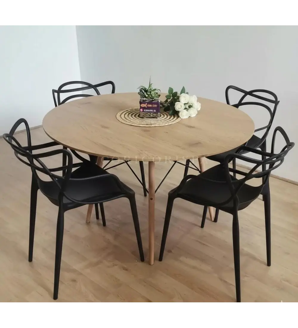 Comedor Mesa Wood 120cms + 4 Sillas Master 