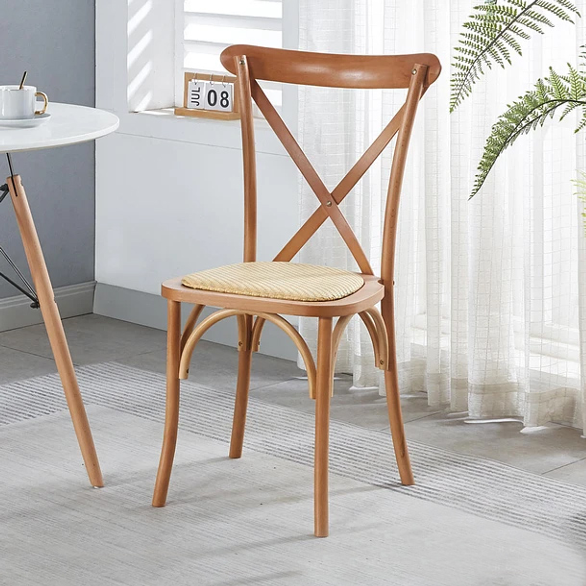 Comedor Industrial 160x90cms + 6 Sillas Crossback Madera 8