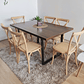 Comedor Industrial 160x90cms + 6 Sillas Crossback Madera - Miniatura 5