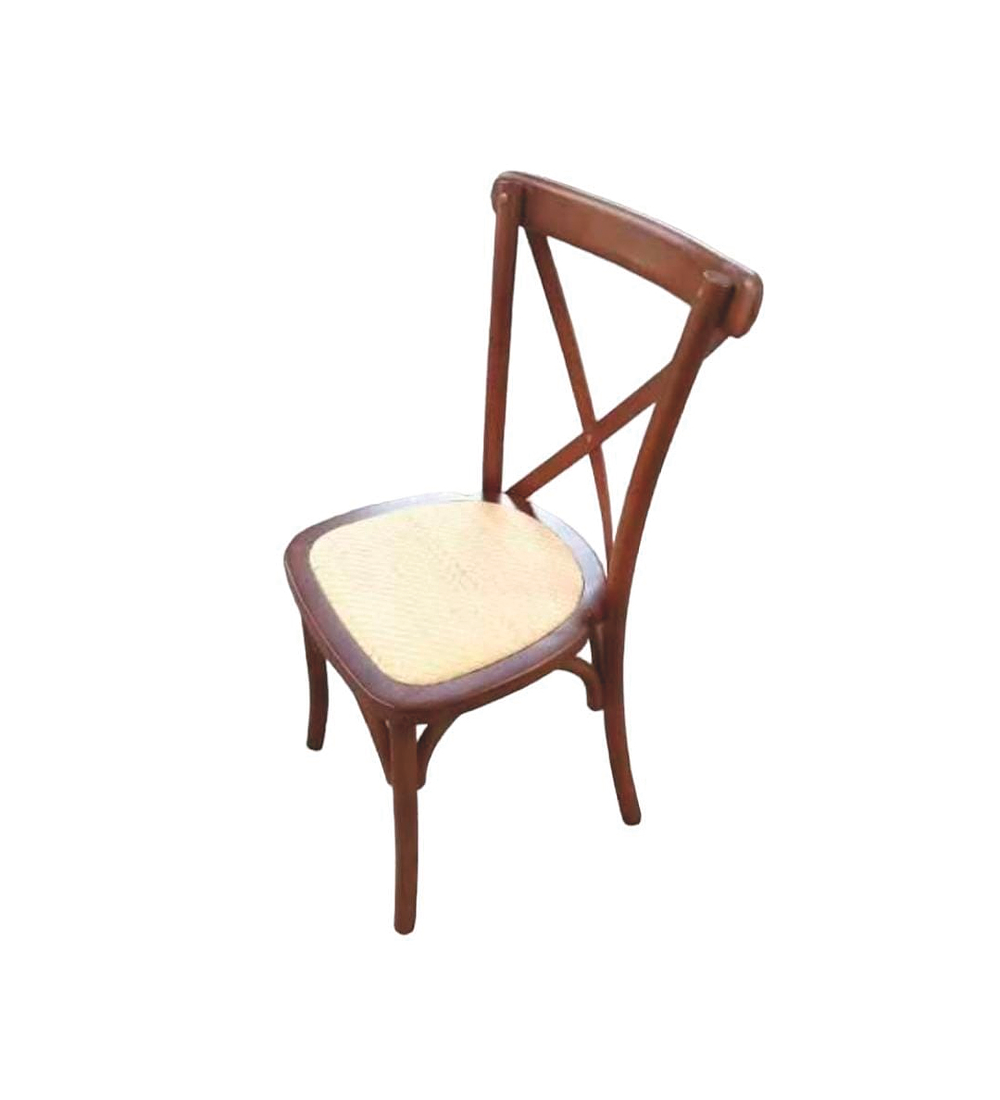 Comedor Industrial 140x90cms Light + 6 Sillas Crossback Madera