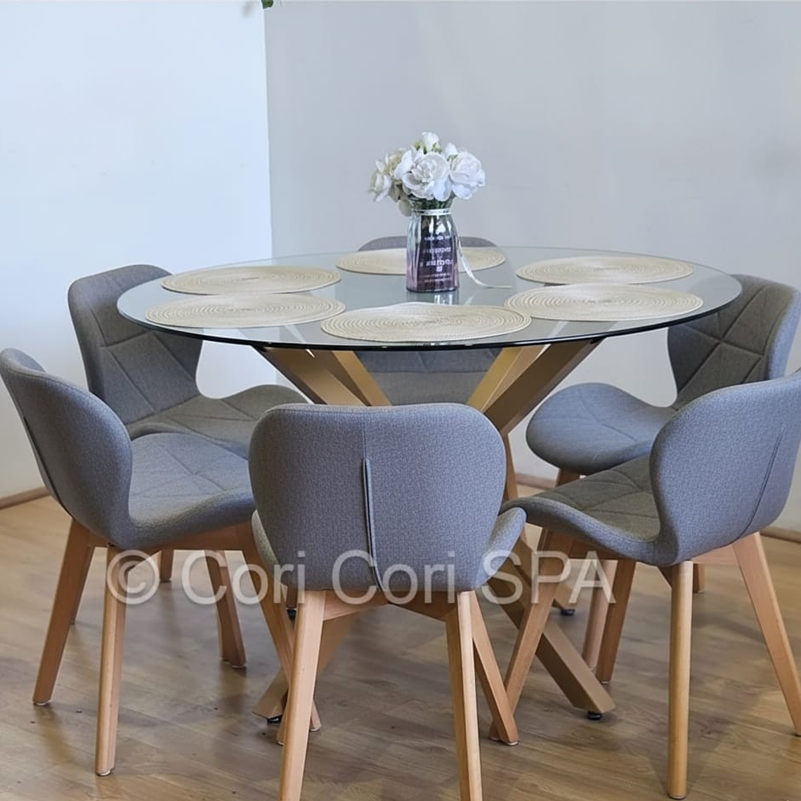 Comedor Mesa Warwick 120cms + 6 Sillas Mariposa Wood  8