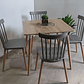 Comedor Mesa Cuadrada Melamina 80cms x 80cms + 4 Sillas Windsor - Miniatura 10
