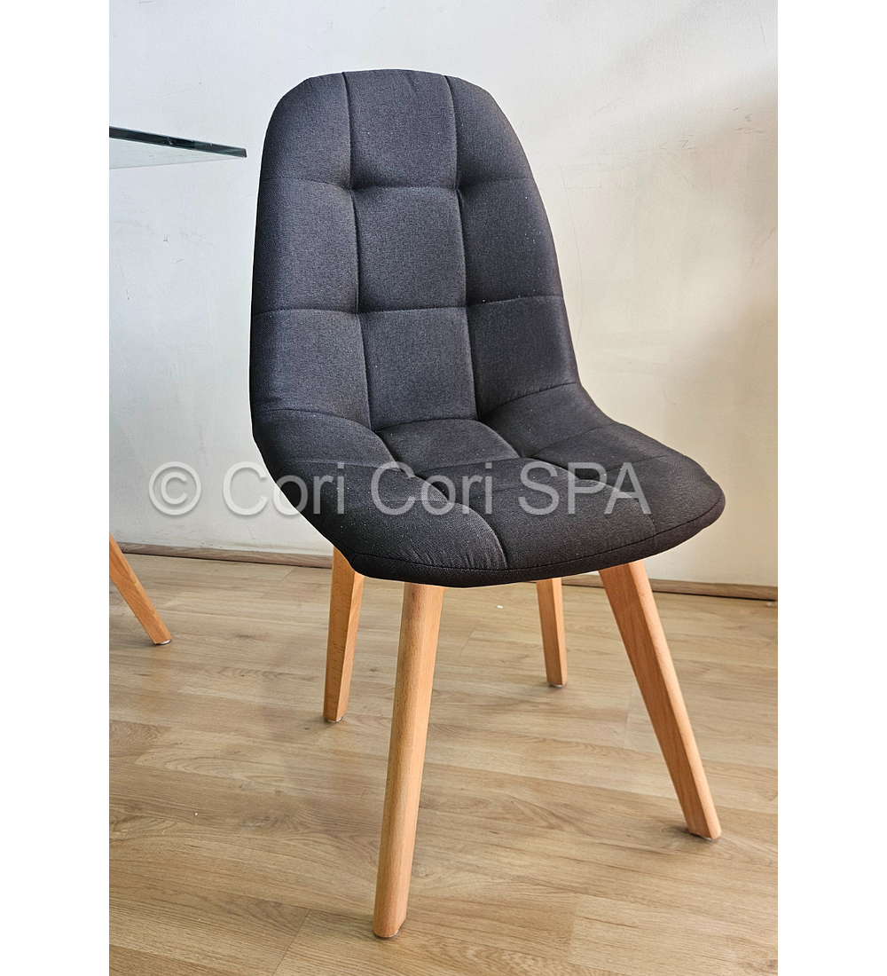 Comedor Medlock 130 x 80cm + 6  Sillas Capitonne Lino