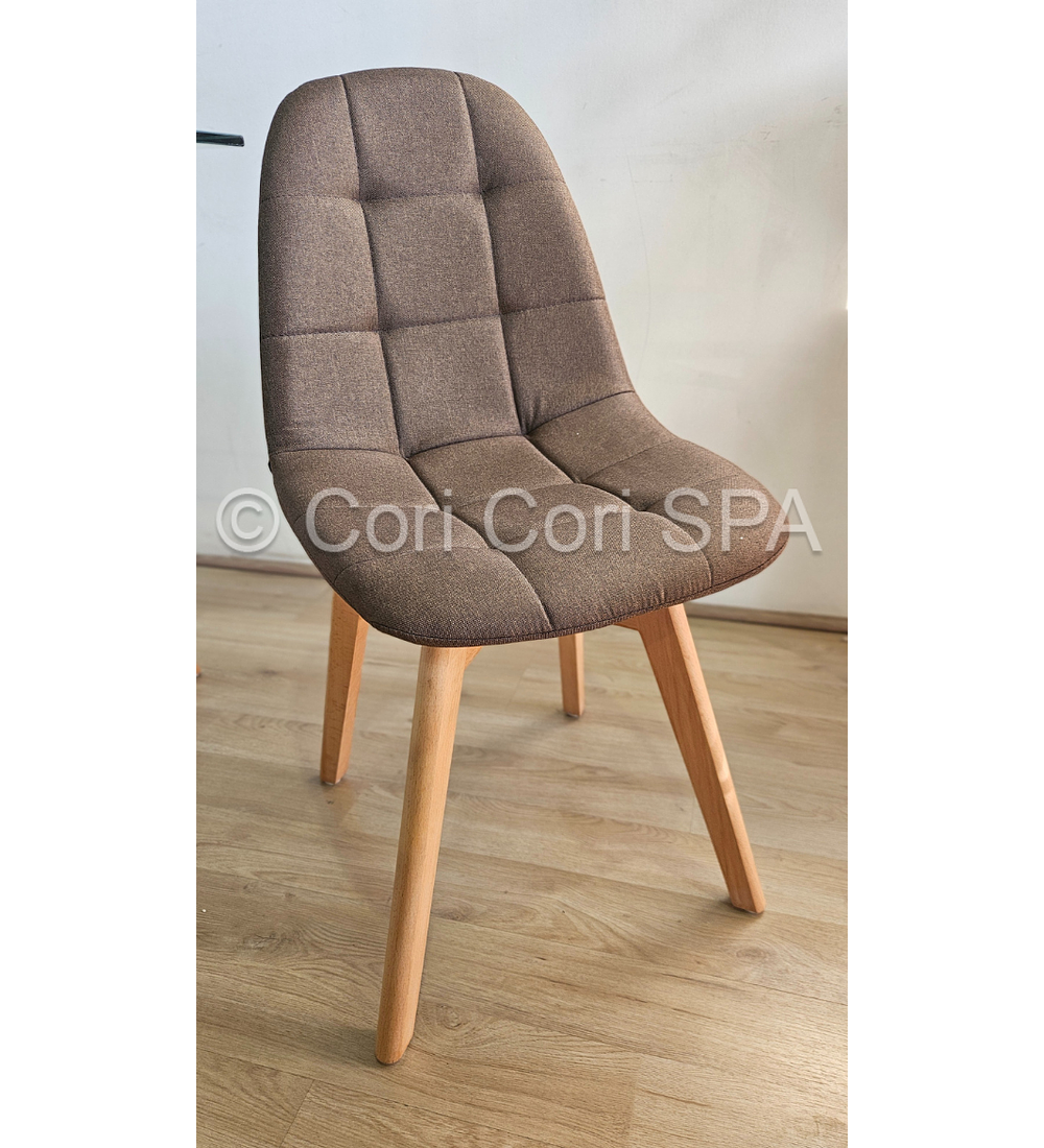 Comedor Medlock 130 x 80cm + 6  Sillas Capitonne Lino