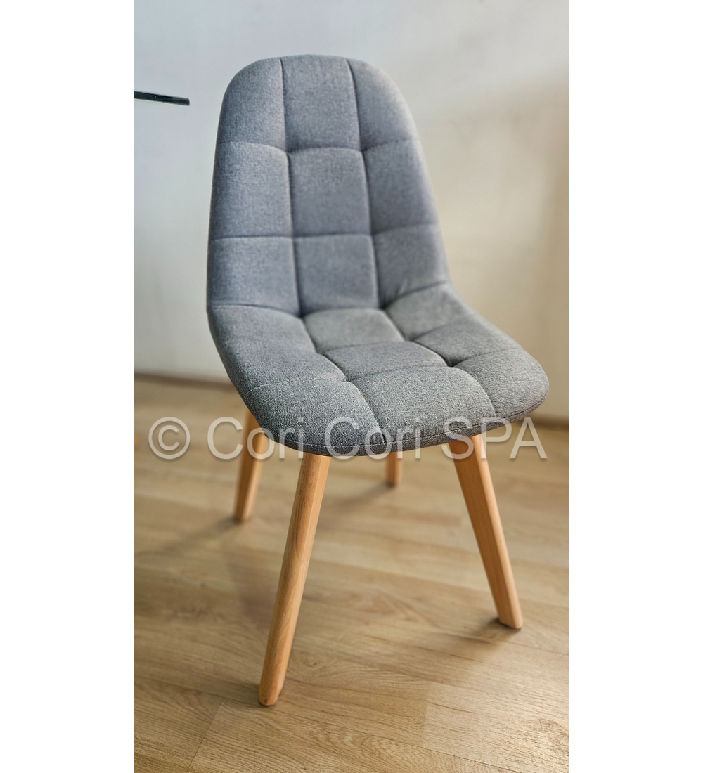 Comedor Medlock 130 x 80cm + 6  Sillas Capitonne Lino