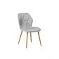 Silla Fiori Velvet  Wood  - Miniatura 3
