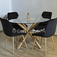 Comedor Warwick 100cm + 4 Sillas Capitonne Top Wood - Miniatura 2