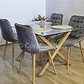 Comedor Medlock 140x90cm + 4 Sillas Capitonne Top Wood - Miniatura 1