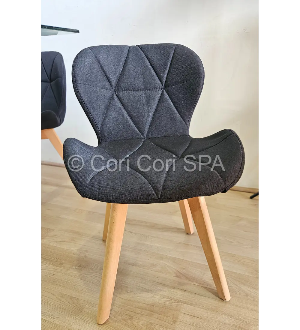 2da Seleccion.- Silla Mariposa Wood Lino NEGRA