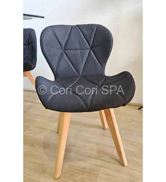 2da Seleccion.- Silla Mariposa Wood Lino NEGRA