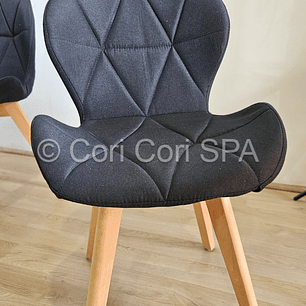 2da Seleccion.- Silla Mariposa Wood Lino NEGRA