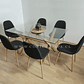 Comedor Medlock 140x90cms +  6 Sillas Scoop Lino - Miniatura 1