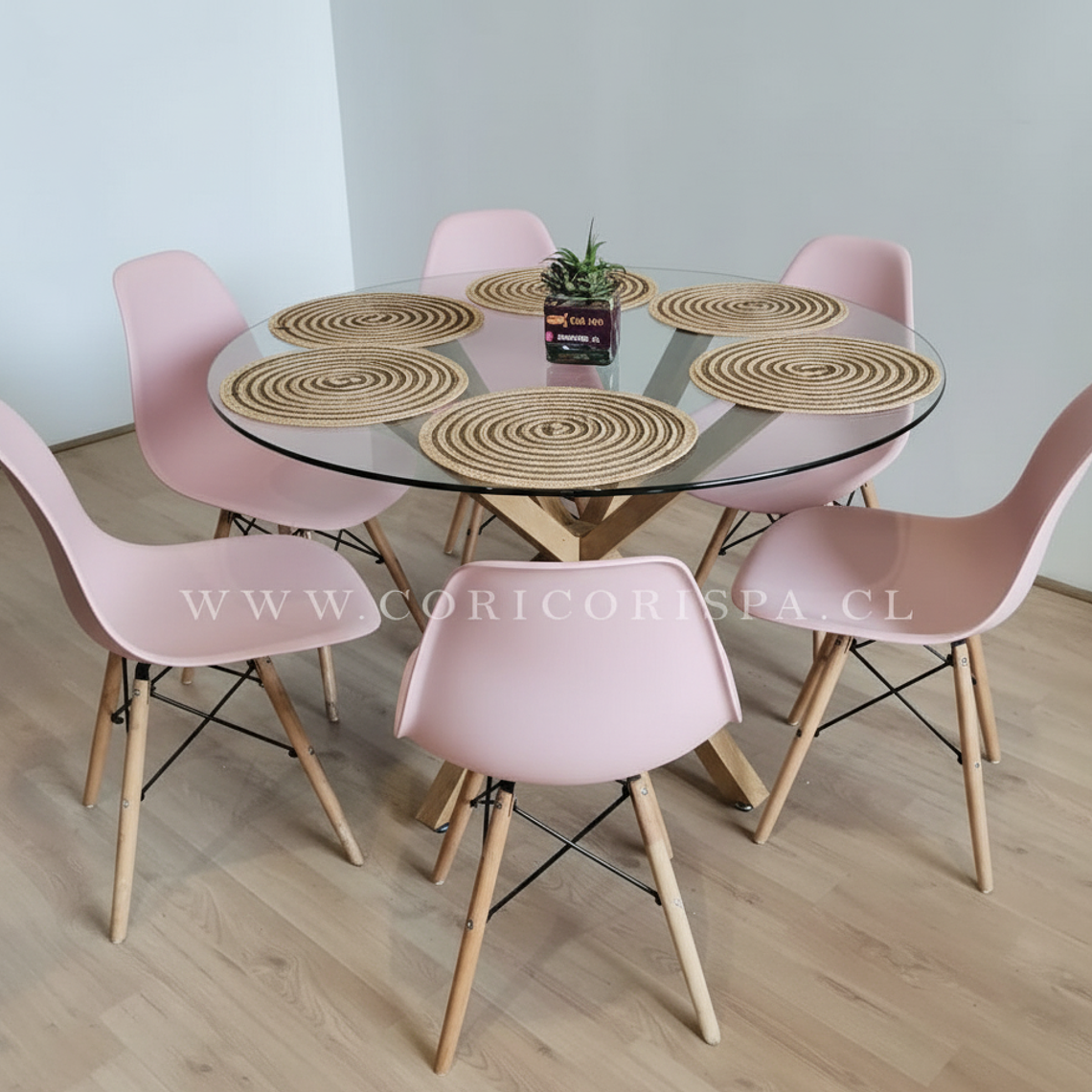 Comedor Warwick  120cm + 6 Sillas Eames 11