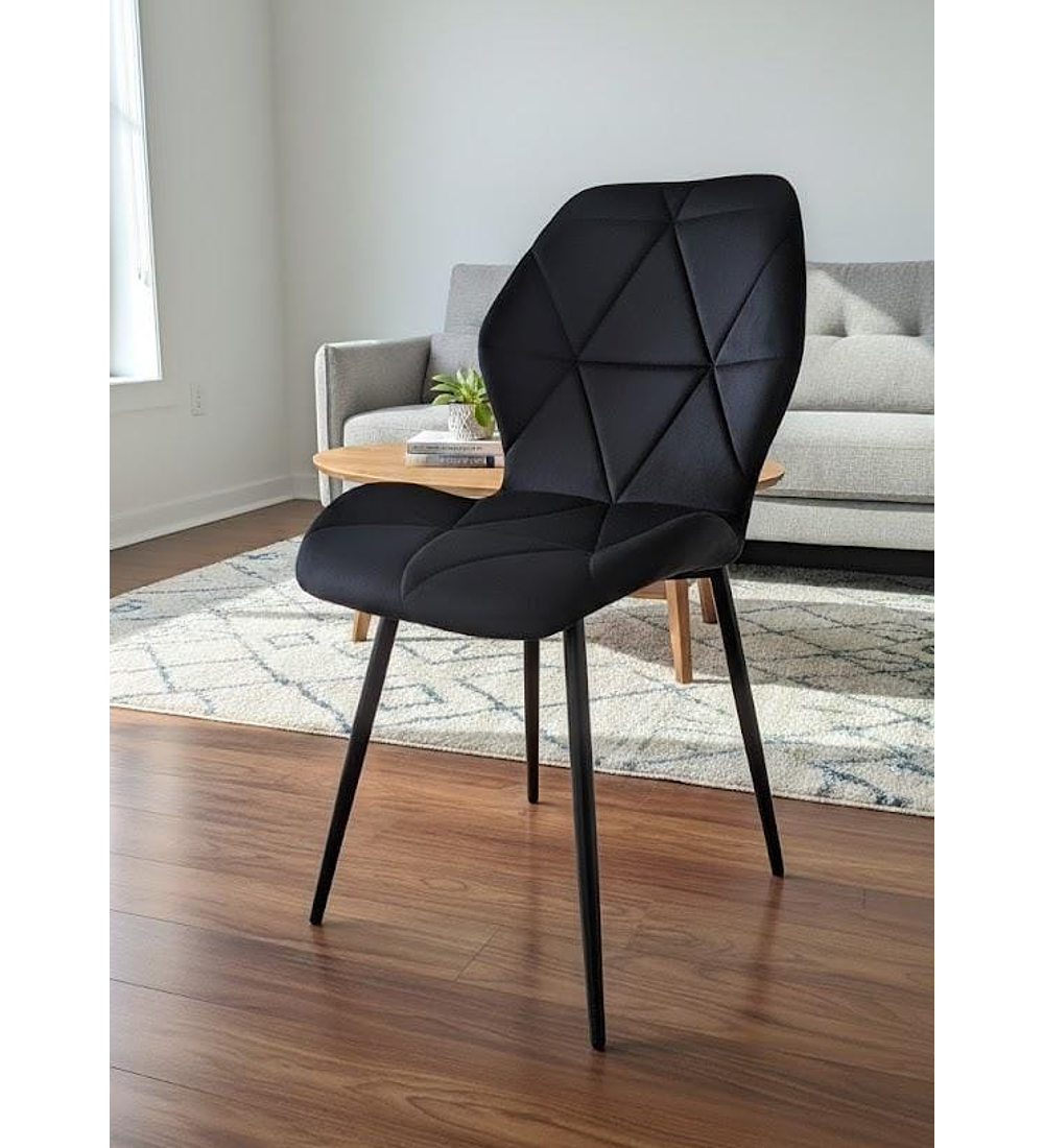 Silla Fiori Velvet Black