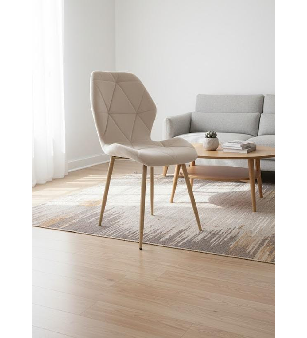 Silla Fiori Velvet  Wood 