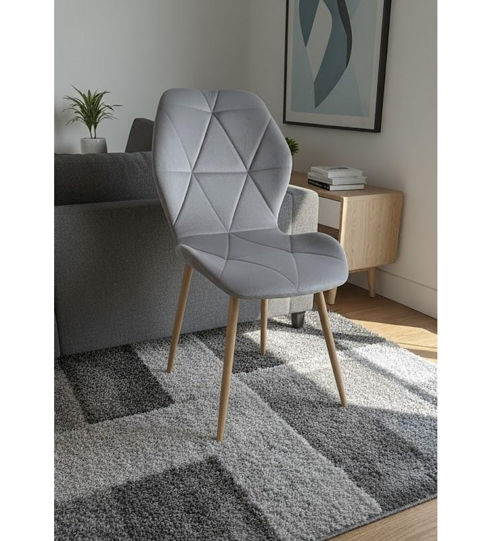 Silla Fiori Velvet  Wood 