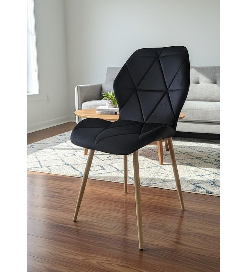 Silla Fiori Velvet  Wood 