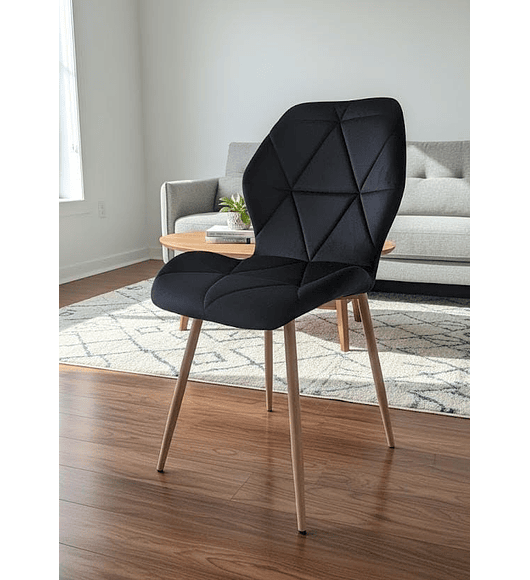 Silla Fiori Velvet  Wood 