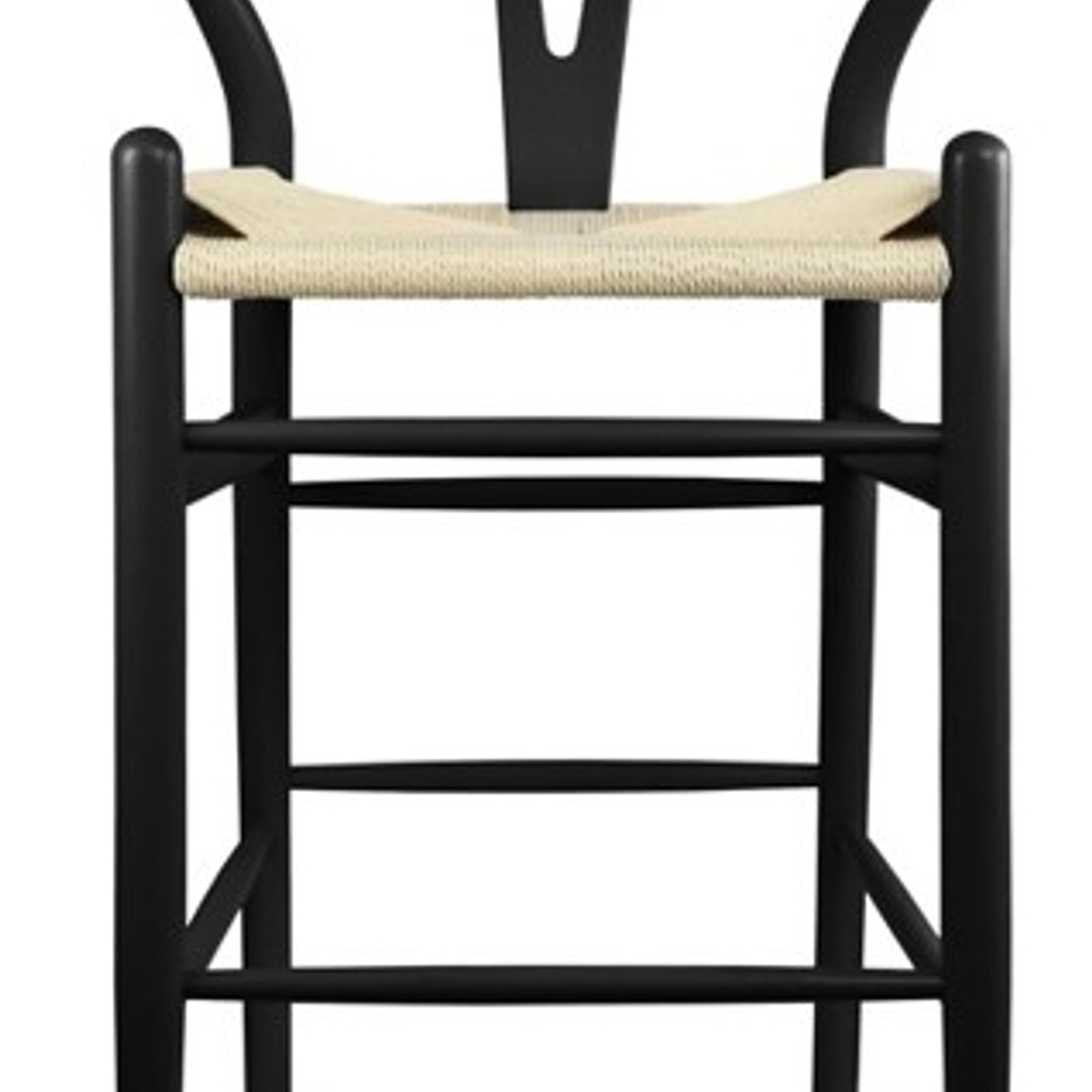 Taburete Wishbone Madera y Hilo de Cuerda - Natural 7