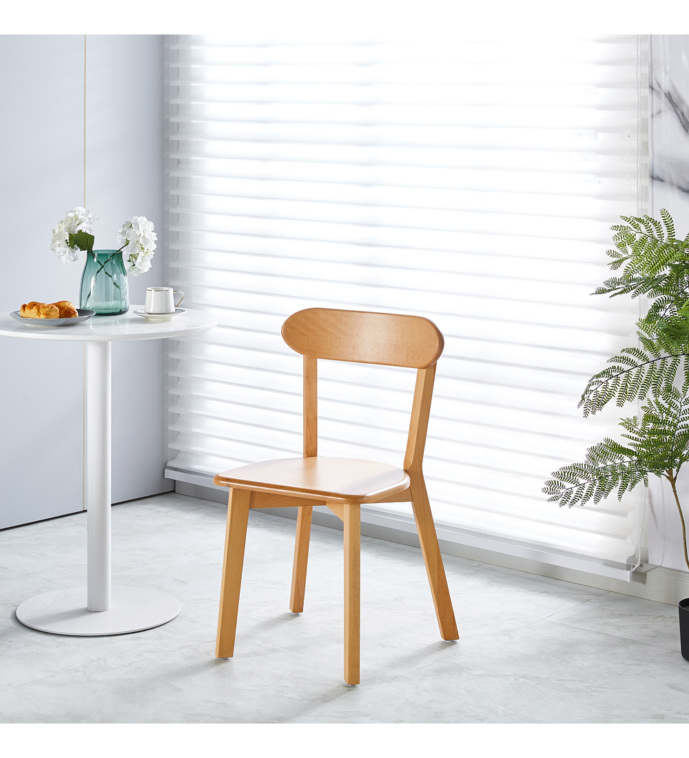 Comedor Medlock 140x90cm + 4 Sillas Fresno de Madera