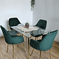 Comedor Rubi Gold 130x80cms  + 4 Sitiales Diamante - Miniatura 2