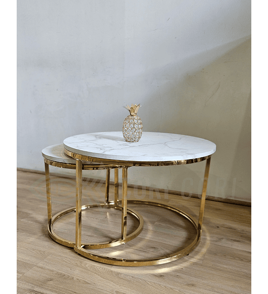 Mesas de Centro Anidadas - Diseño de Mármol