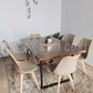 Comedor Industrial 160x90 cms Wallnut  + 6 Sillas Tulip  - Miniatura 5