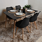 Comedor Mesa Rectangular Melamina 120x80cm + 4 Sillas Tulip - Miniatura 4