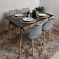 Comedor Mesa Rectangular Melamina 120x80cm + 4 Sillas Tulip - Miniatura 6