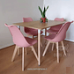 Comedor Mesa Rectangular Melamina 120x80cm + 4 Sillas Tulip - Miniatura 16