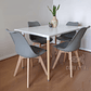 Comedor Mesa Rectangular Melamina 120x80cm + 4 Sillas Tulip - Miniatura 22