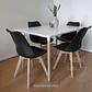 Comedor Mesa Rectangular Melamina 120x80cm + 4 Sillas Tulip - Miniatura 28