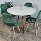 Comedor Mármol 80cm  + 4 Sillas Capitonne Velvet - Miniatura 11