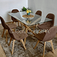 Comedor Madrid 140x80cms + 6 Sillas Capitonné Velvet  - Miniatura 1