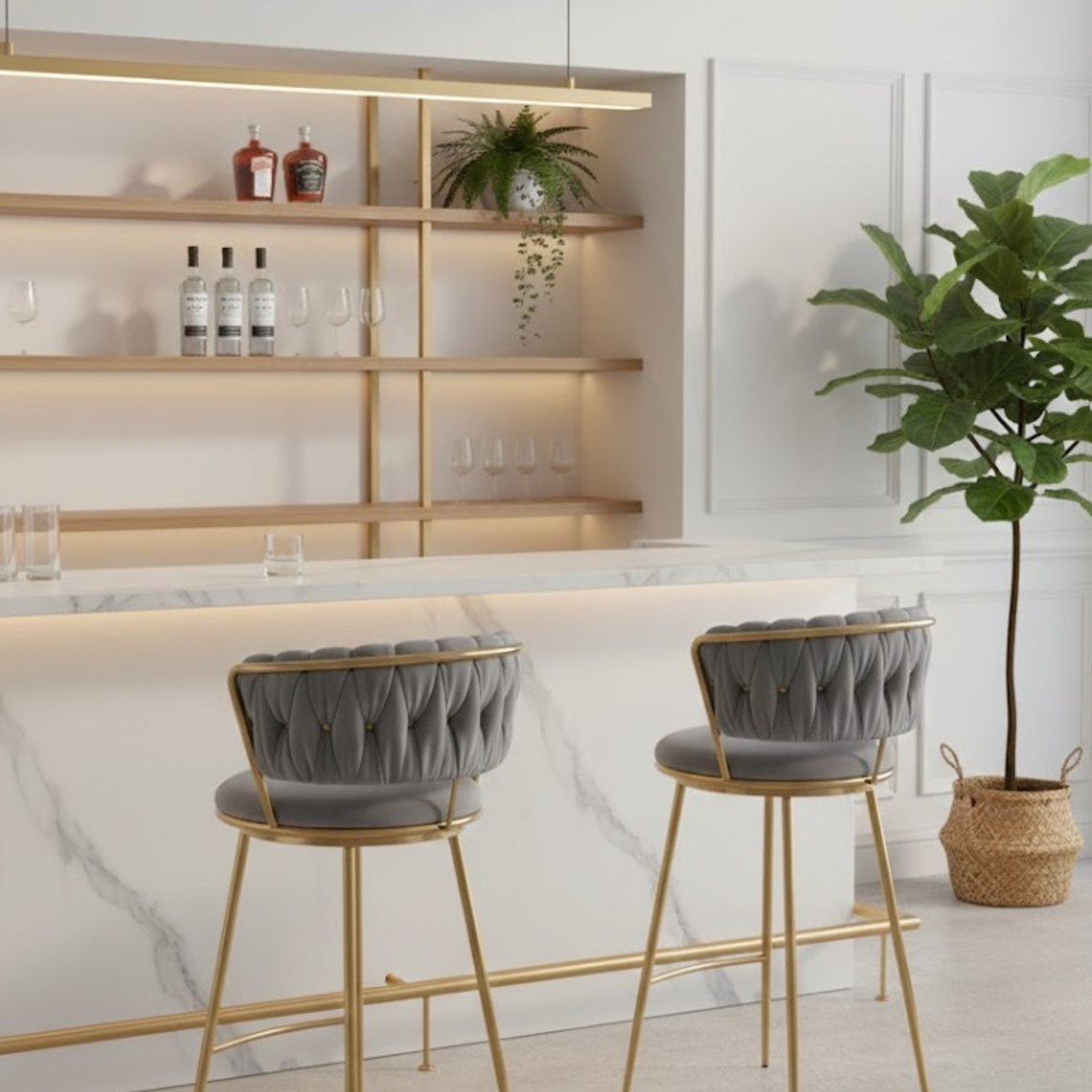 Pack 2 Taburetes Bar Queen Fijo 5