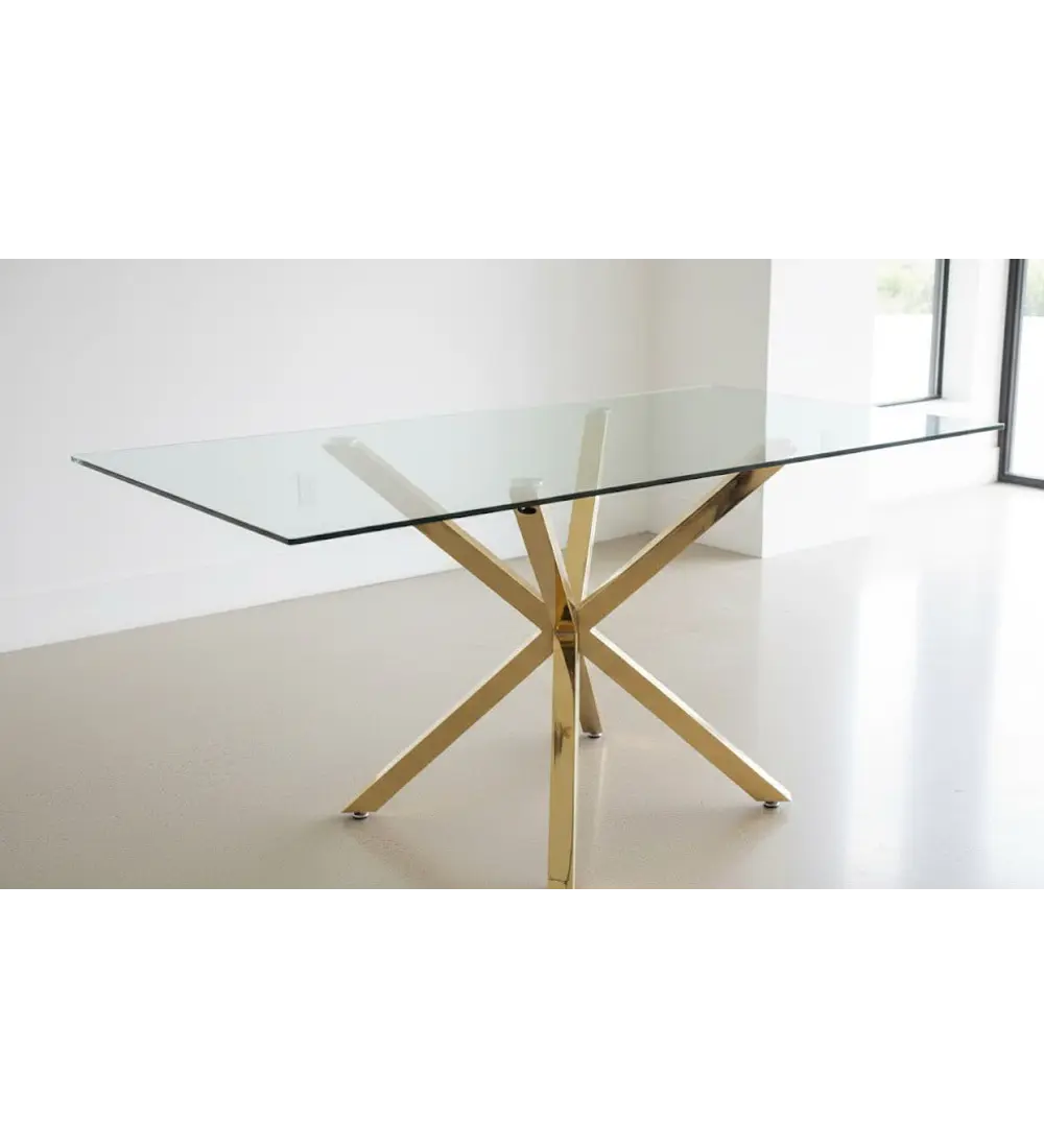 Mesa Madrid Gold Rectangular 
