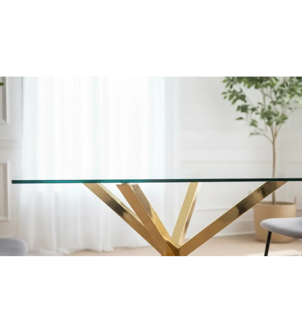 Mesa Madrid Gold Rectangular 