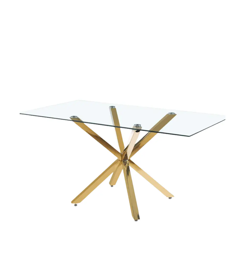 Mesa Madrid Gold Rectangular 