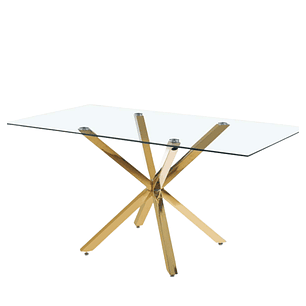 Mesa Madrid Gold Rectangular 