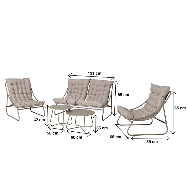 Set Arena 3 Sofás y 2 Mesas de Centro 6