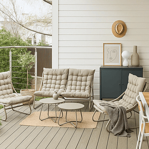 Set Arena 3 Sofás y 2 Mesas de Centro