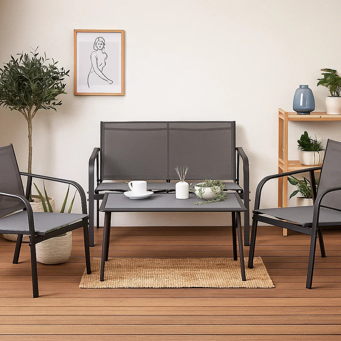 Set Aero 3 Sofás y 1 Mesa de Centro 3