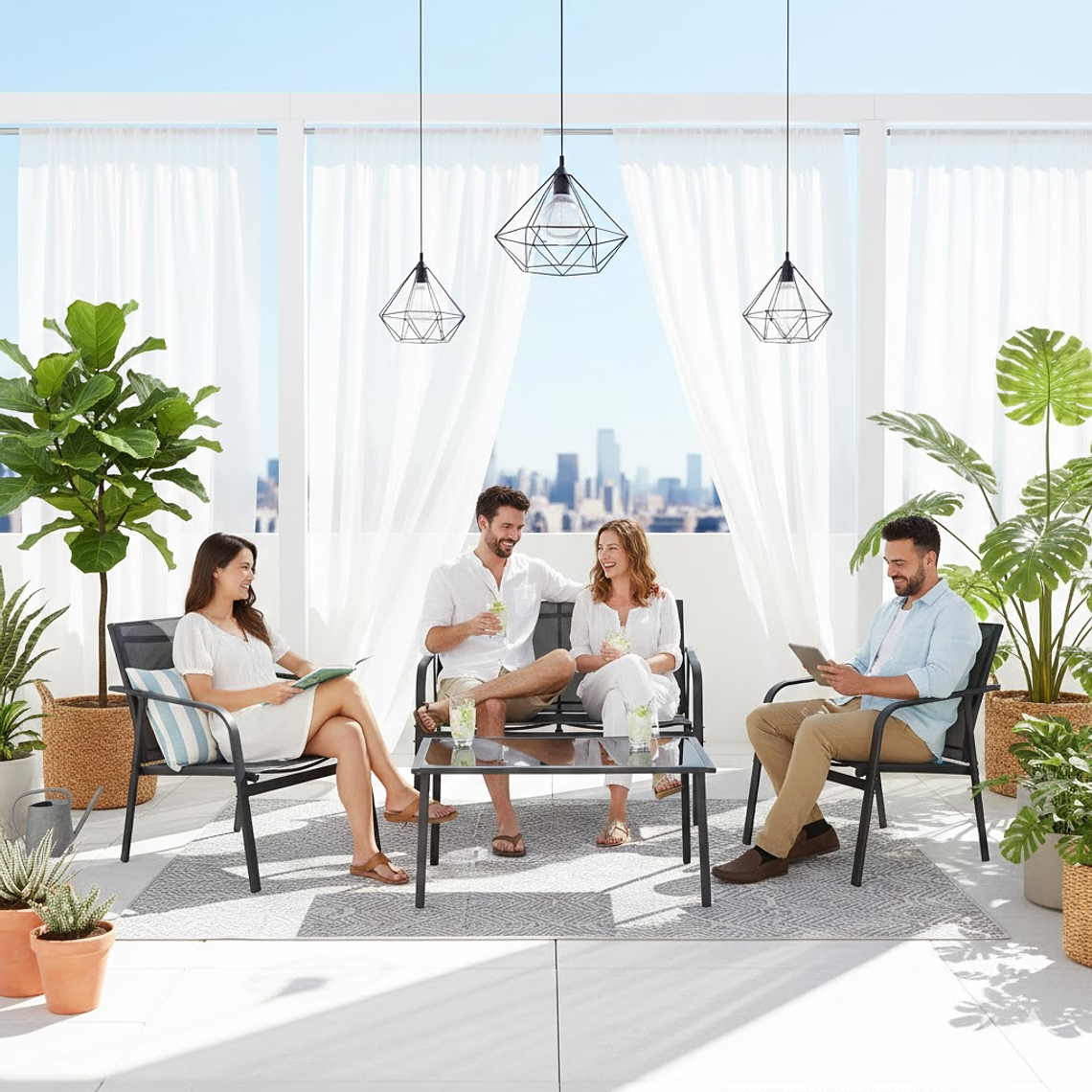 Set Aero 3 Sofás y 1 Mesa de Centro 5