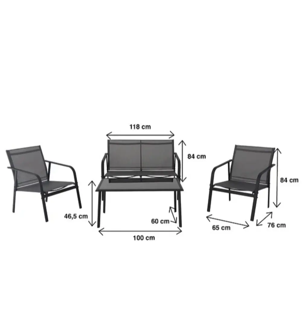 Set Aero 3 Sofás y 1 Mesa de Centro